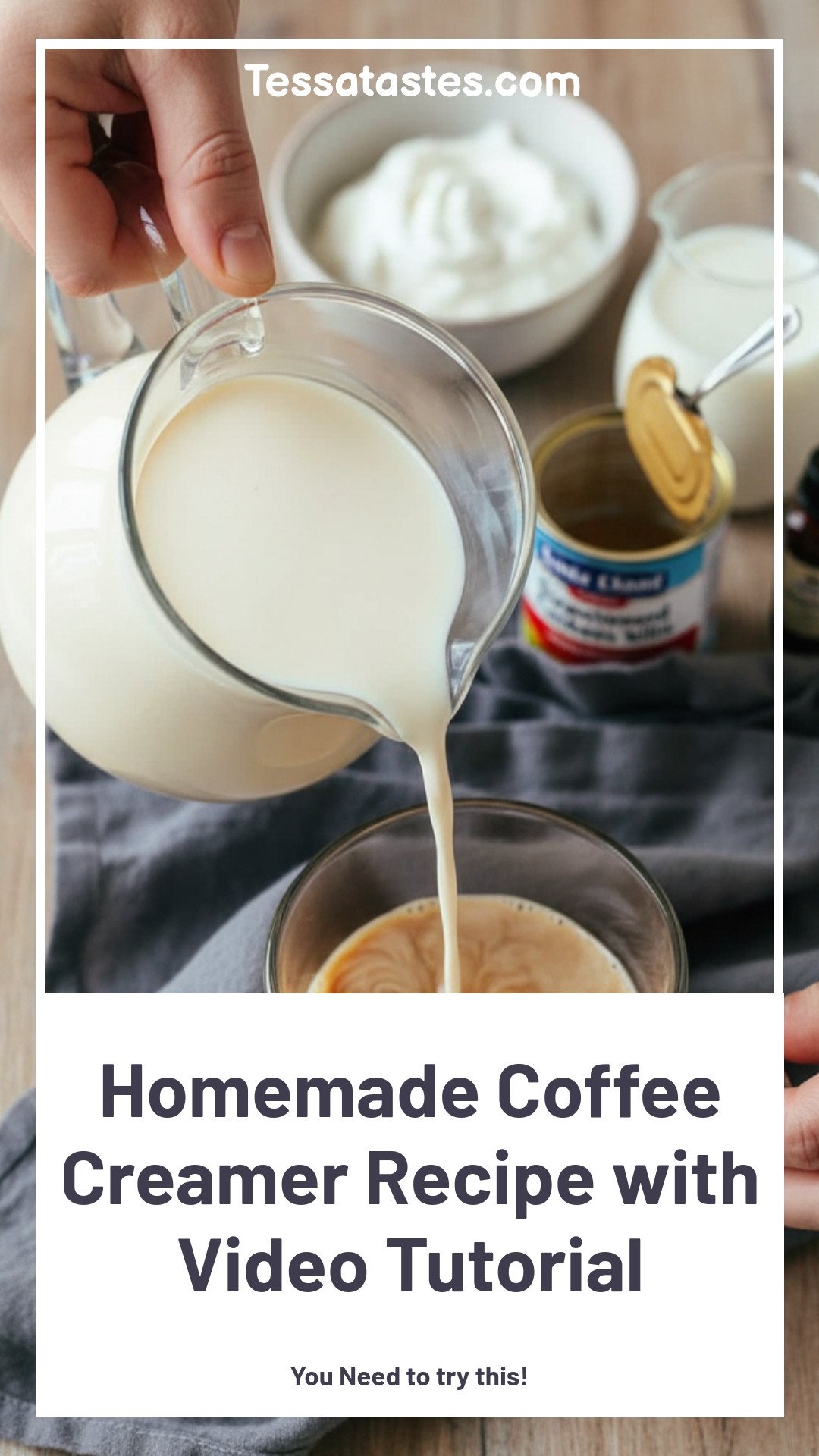 Homemade Coffee Creamer Recipe with Video Tutorial