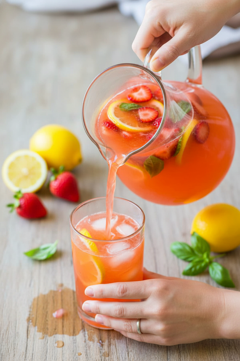 Homemade Strawberry Lemonade Recipe Easy Refreshing Drink