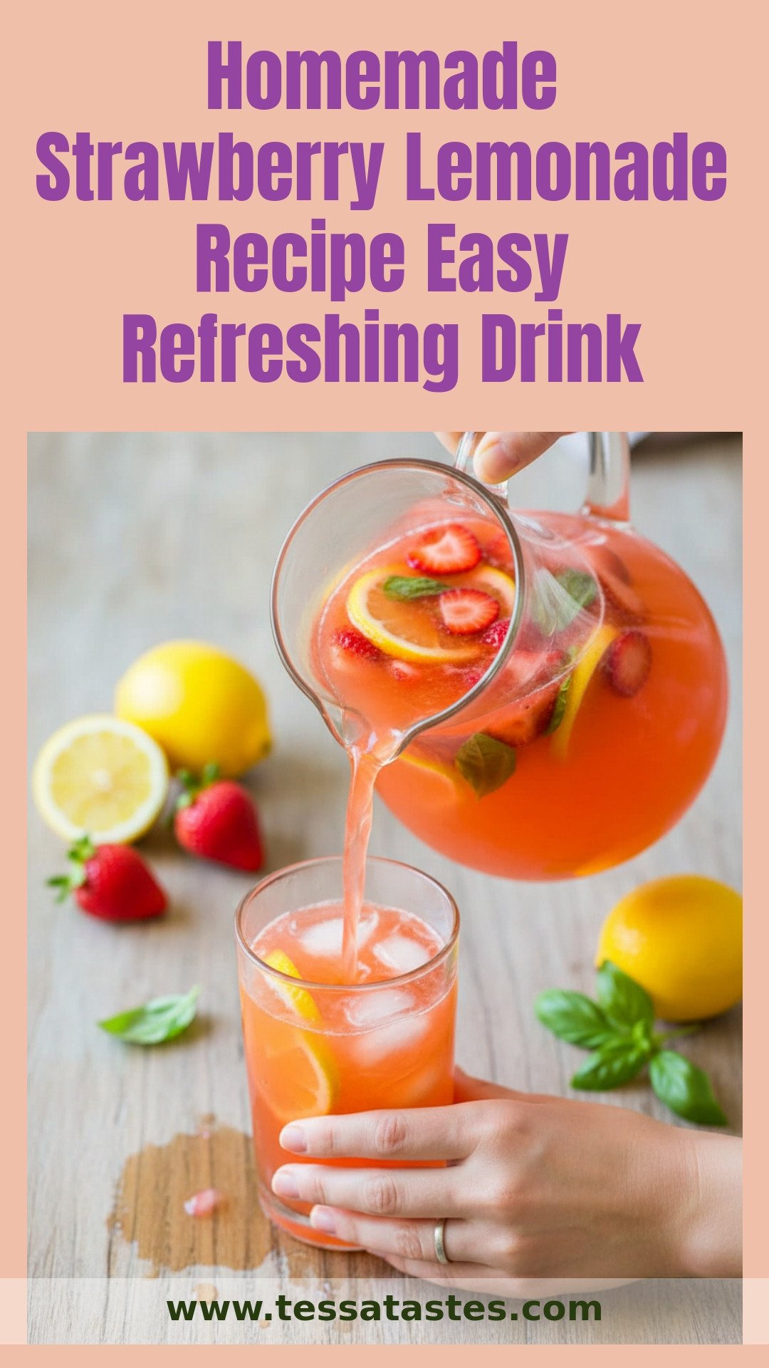 Homemade Strawberry Lemonade Recipe Easy Refreshing Drink