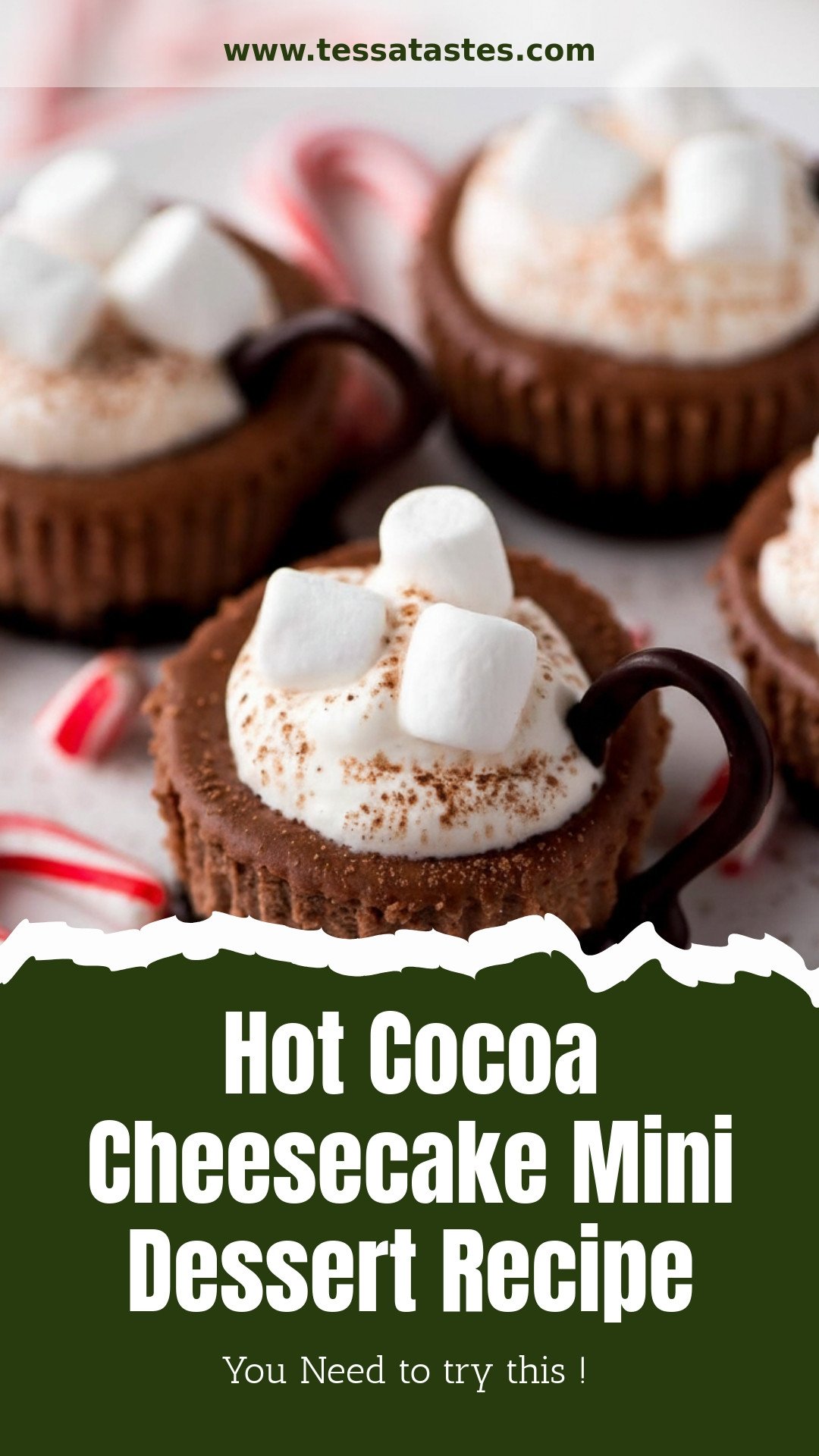 Hot Cocoa Cheesecake Mini Dessert Recipe