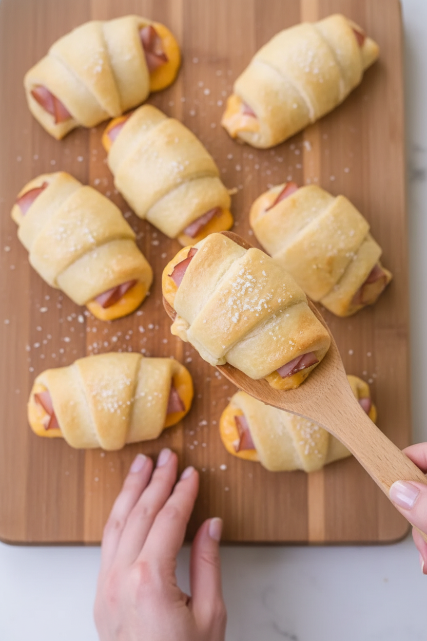 Hot Ham and Cheese Roll Ups Recipe
