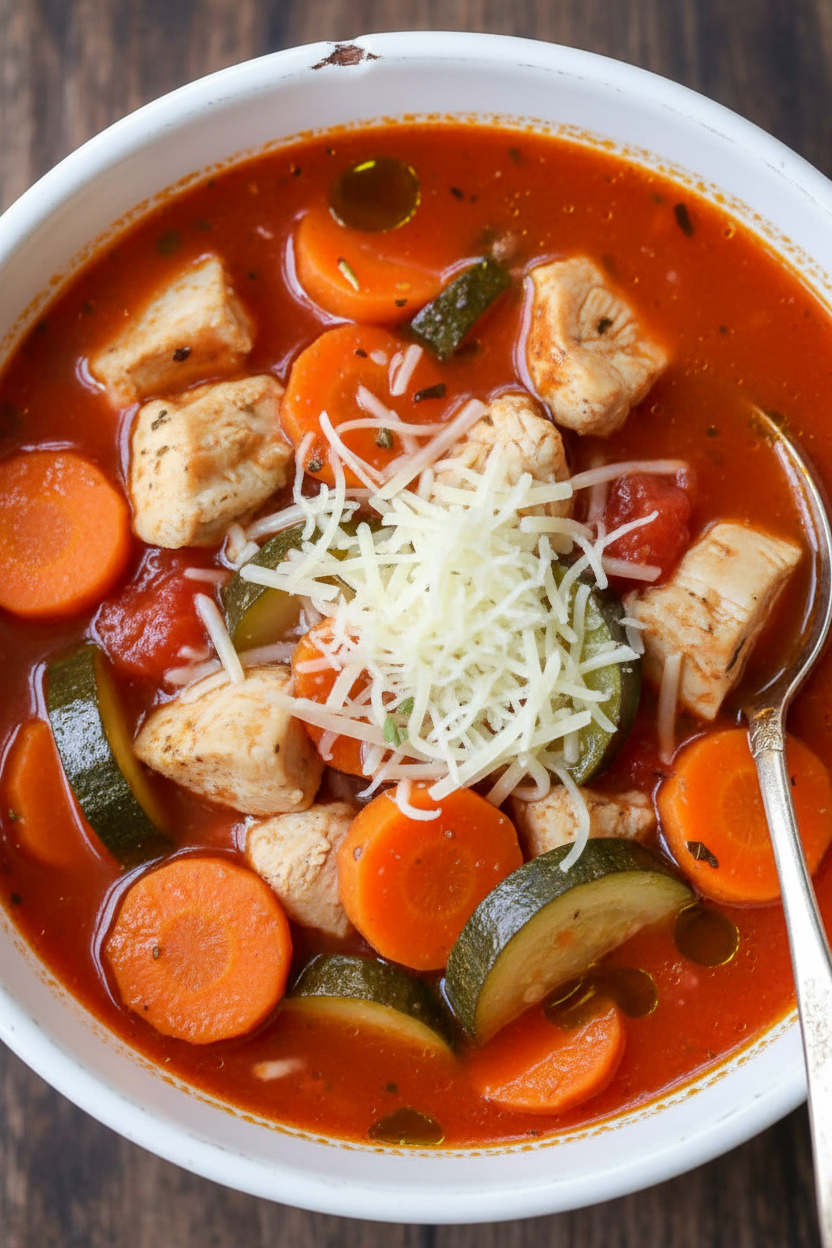 Italian Chicken Vegetable Soup Recipe