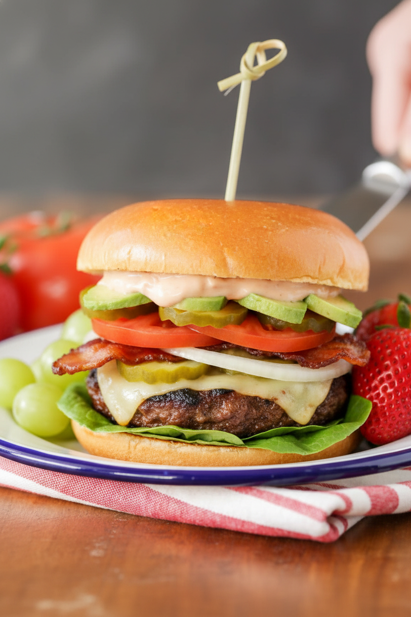 Juicy Ranch Burgers Grilled to Perfection