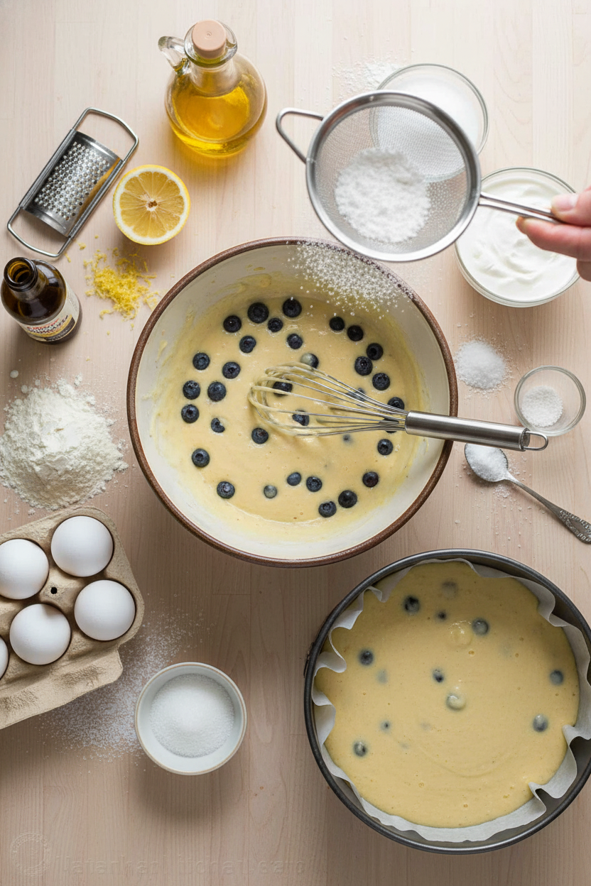 Lemon Blueberry Cake Recipe Video Tutorial