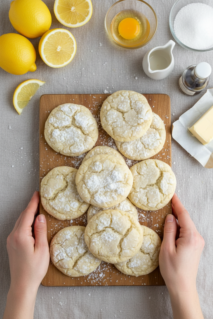 Lemon Crinkle Cookies Recipe Easy Soft