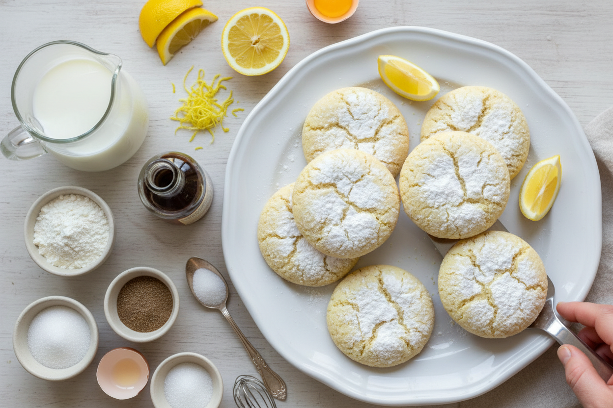 Lemon Crinkle Cookies Recipe Easy Soft