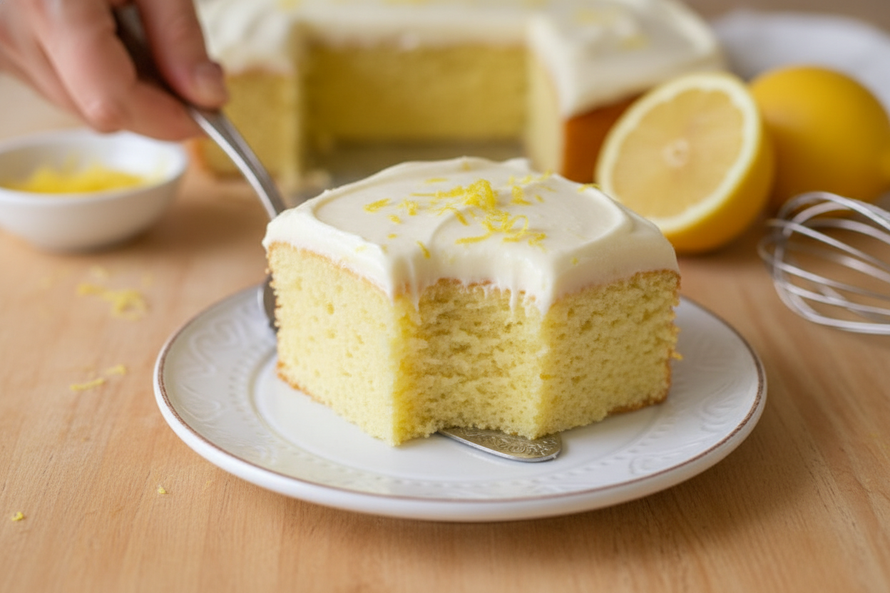 Lemon Sheet Cake Recipe Easy and Moist