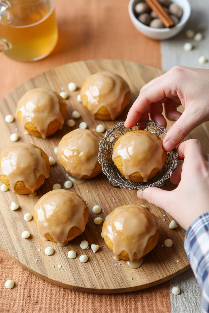 Mini Glazed Pumpkin Donut Muffins Recipe