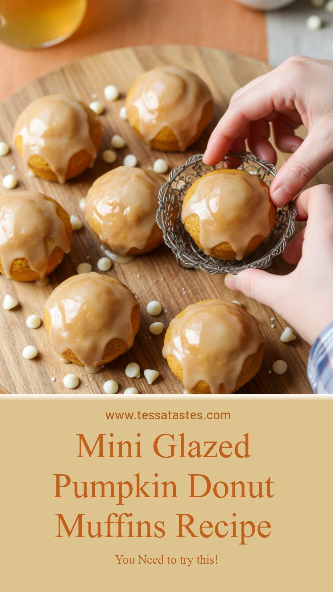 Mini Glazed Pumpkin Donut Muffins Recipe