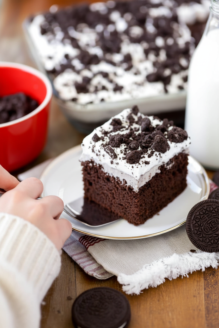 Oreo Pudding Poke Cake Recipe