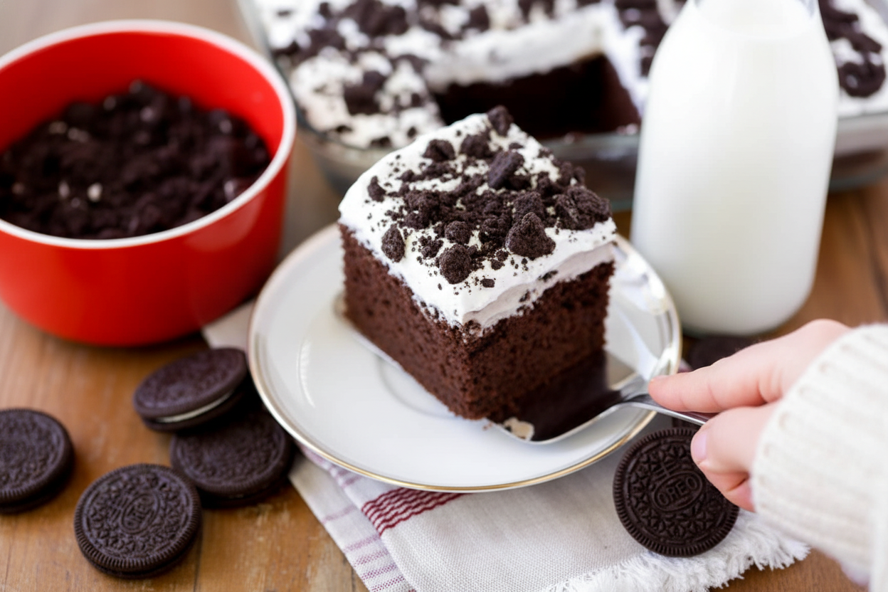 Oreo Pudding Poke Cake Recipe