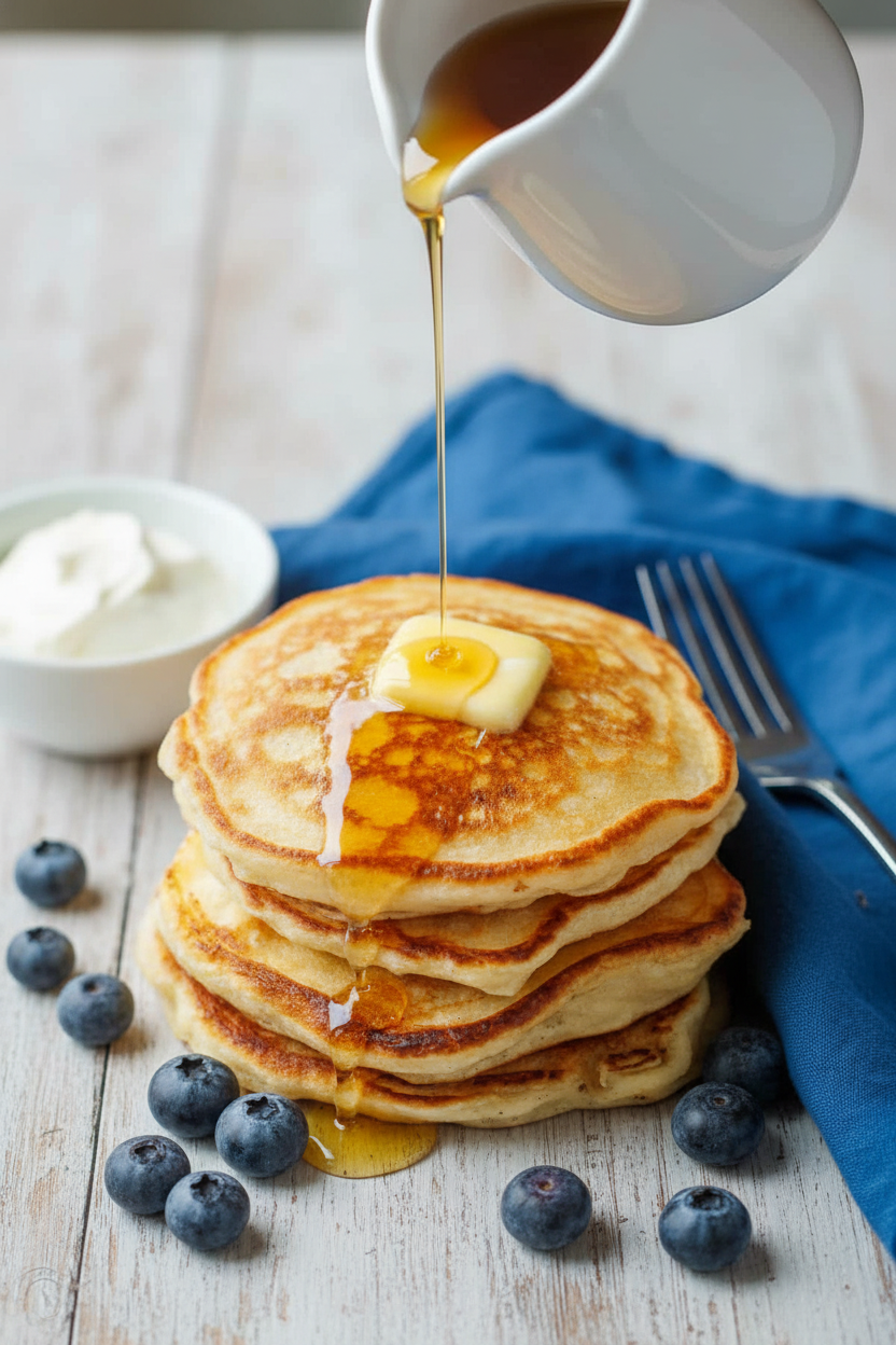 Overnight Sourdough Pancakes Recipe for Breakfast