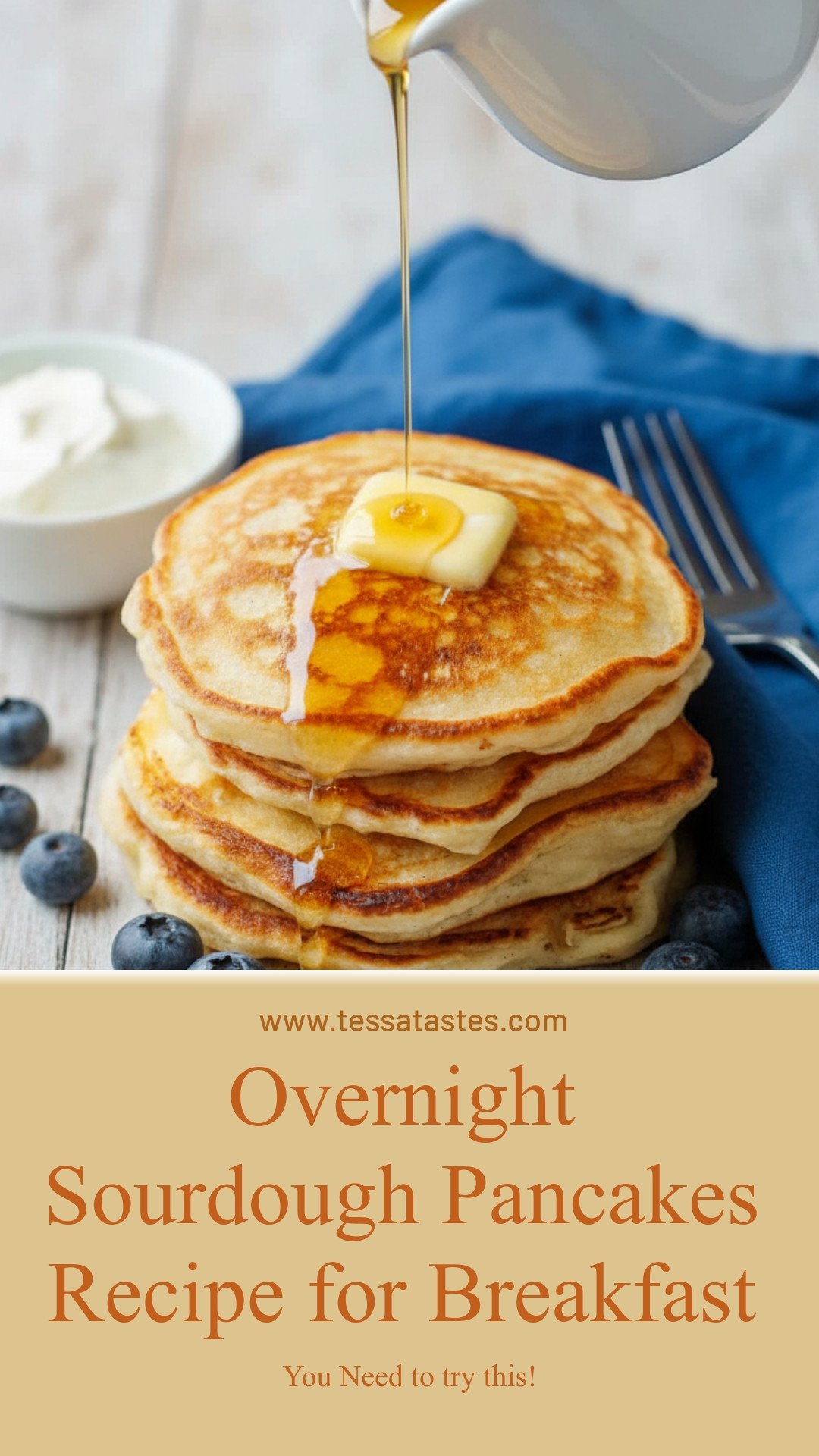 Overnight Sourdough Pancakes Recipe for Breakfast