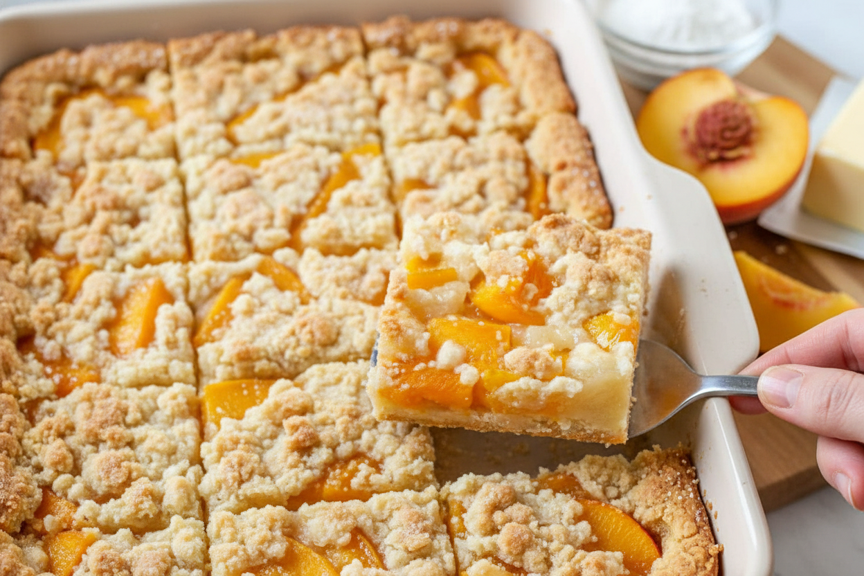 Peach Bars Recipe Easy Homemade Dessert
