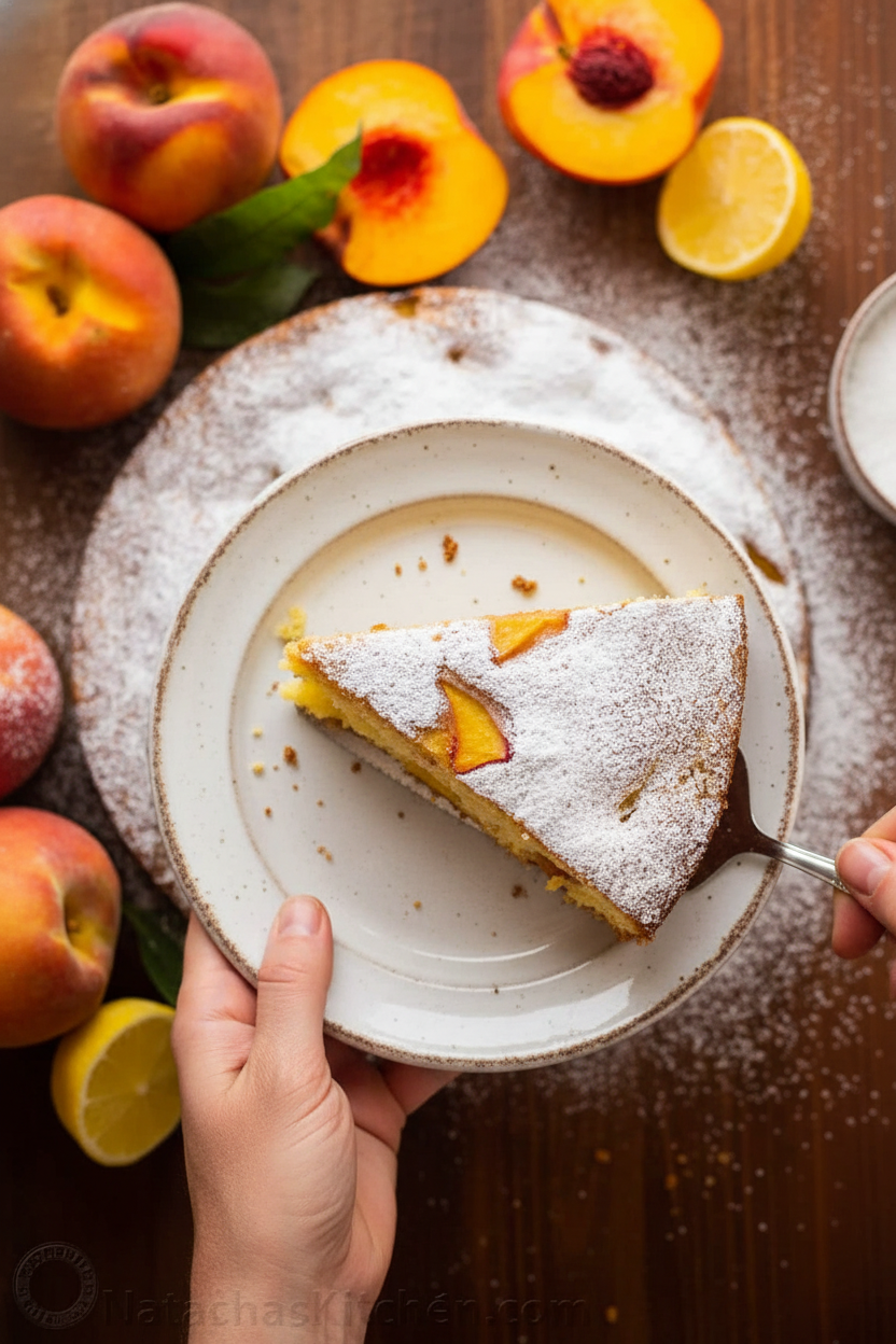 Peach Cake Recipe Video Tutorial