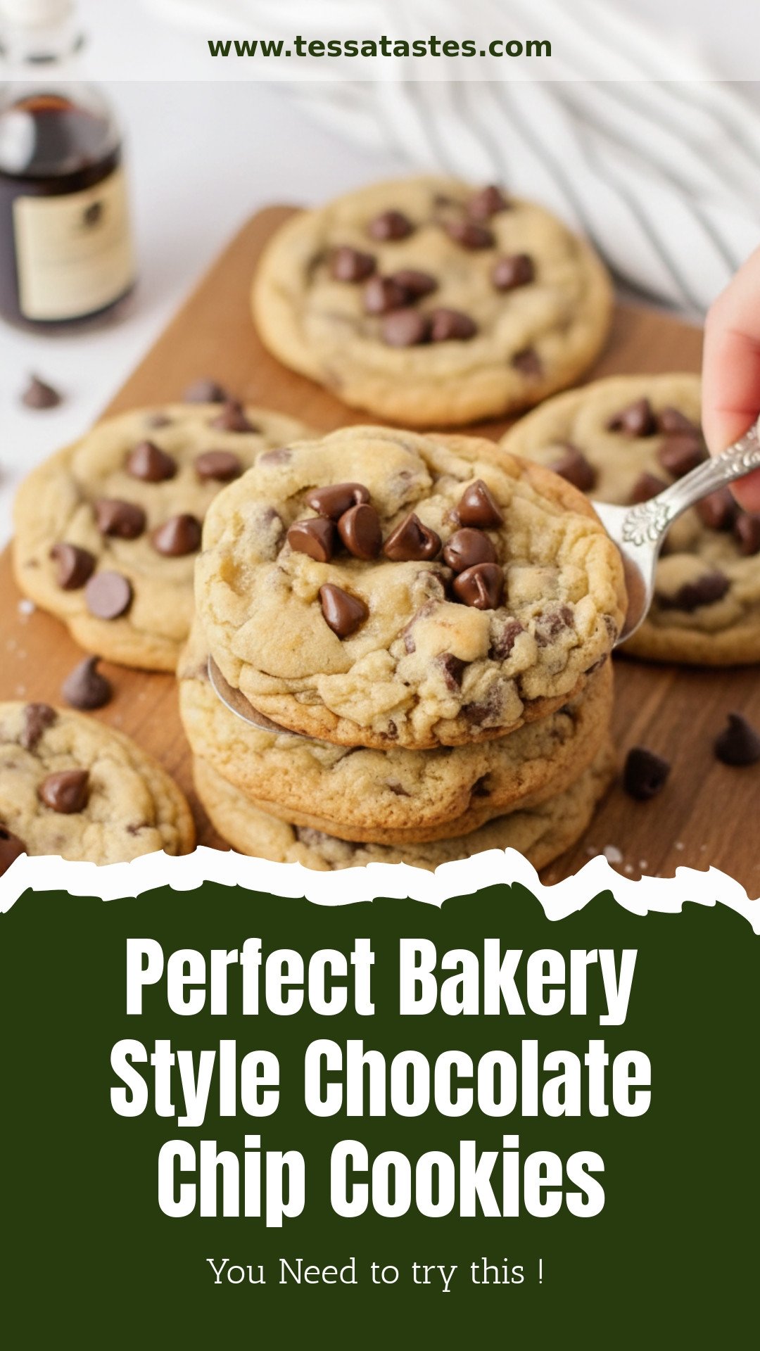 Perfect Bakery Style Chocolate Chip Cookies