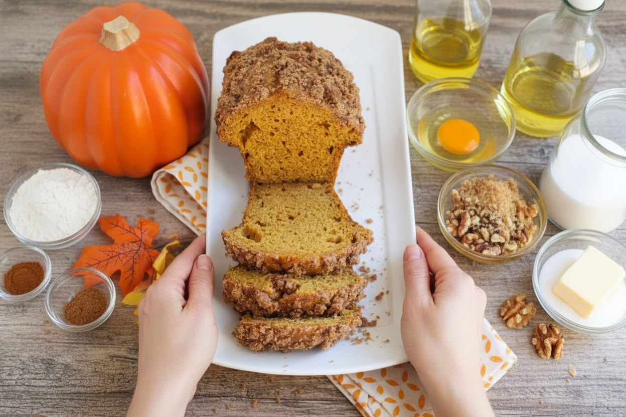 Pumpkin Streusel Bread Recipe