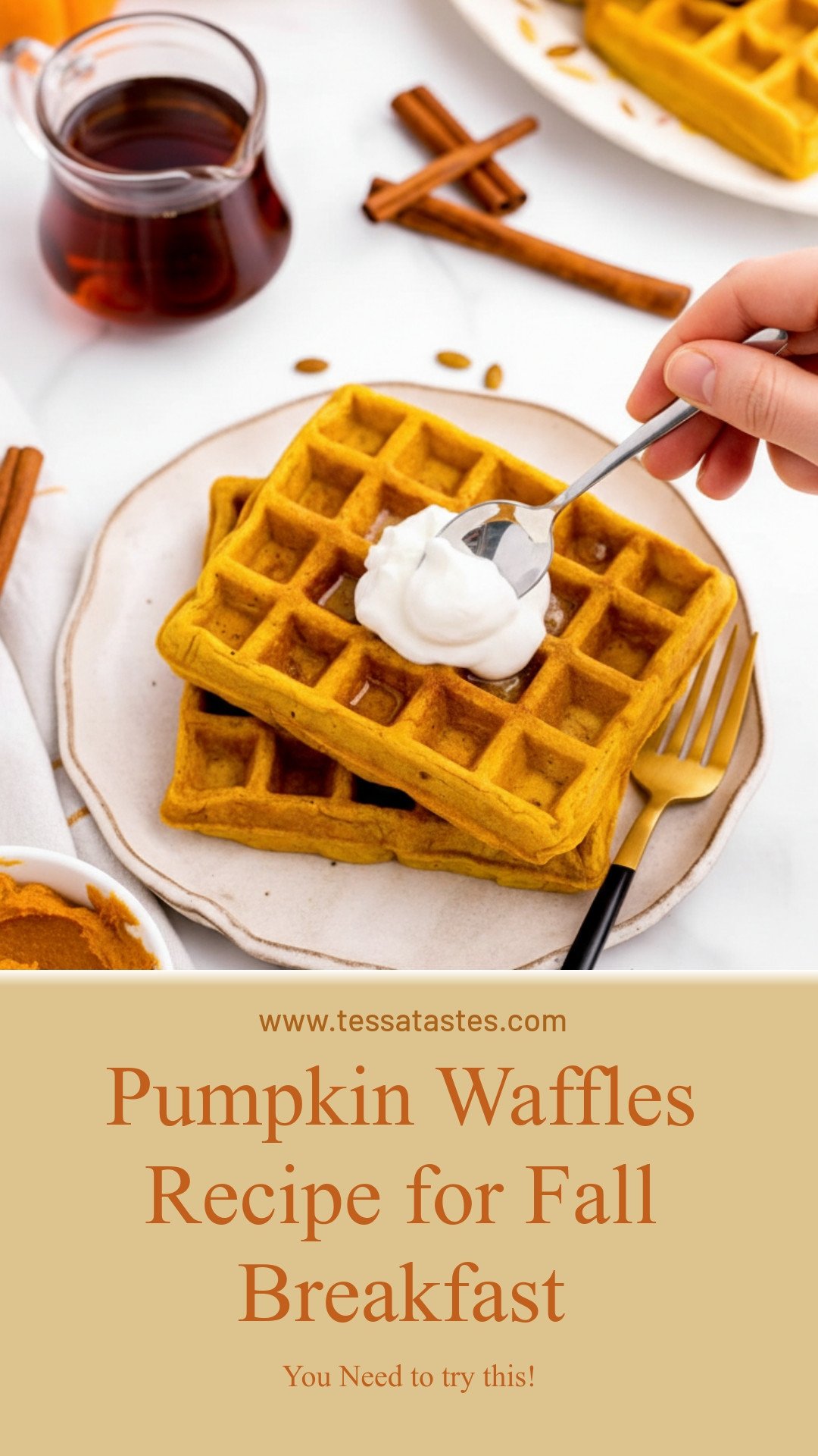 Pumpkin Waffles Recipe for Fall Breakfast