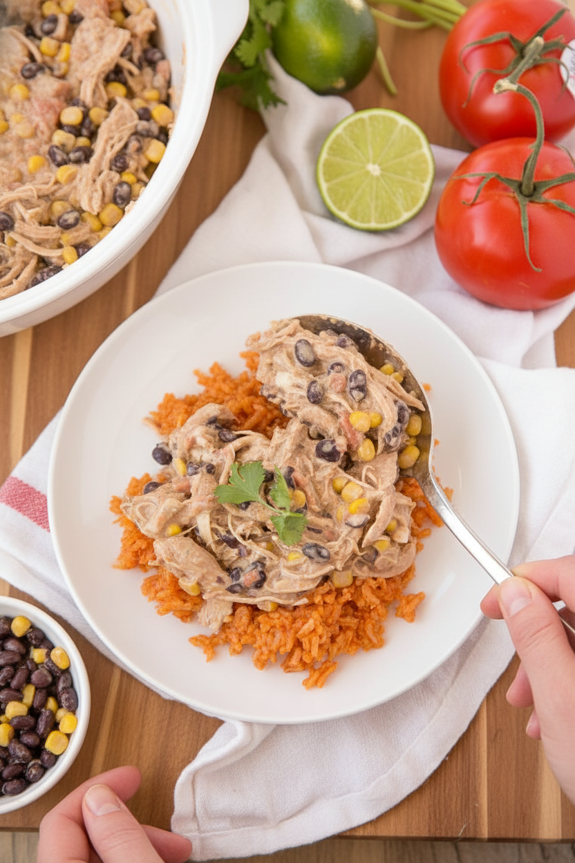 Slow Cooker Creamy Fiesta Chicken Recipe