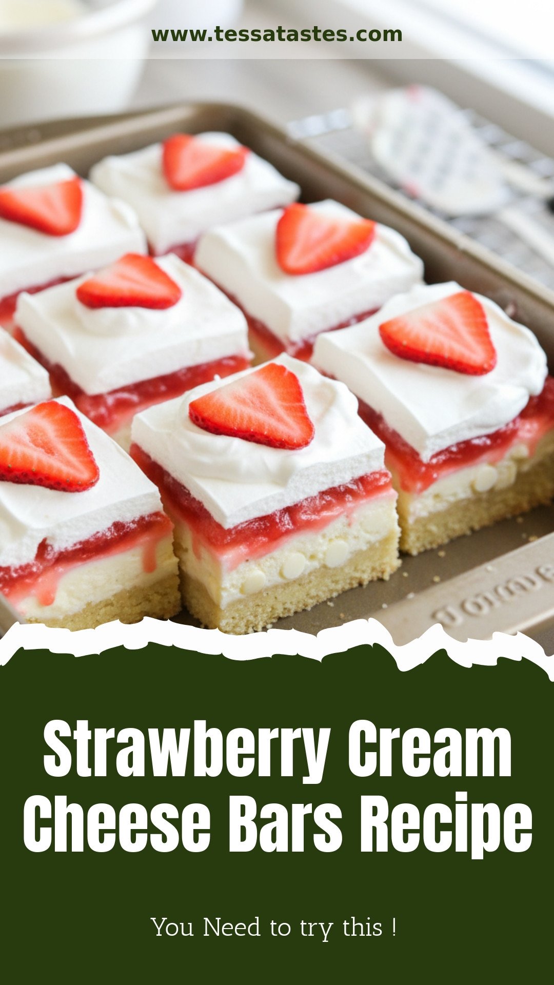 Strawberry Cream Cheese Bars Recipe