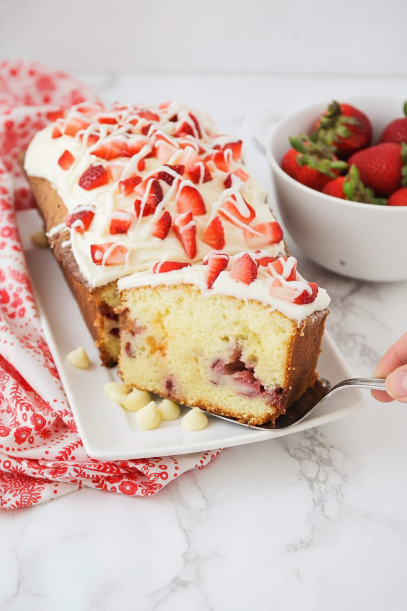 Strawberry Pound Cake Recipe Easy Homemade Dessert