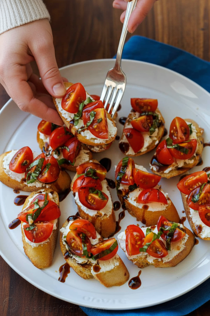 Tomato Goat Cheese Crostini Recipe