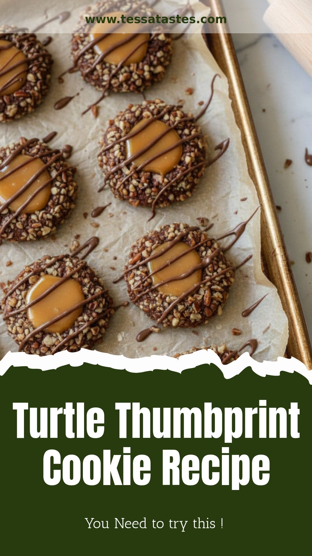 Turtle Thumbprint Cookie Recipe
