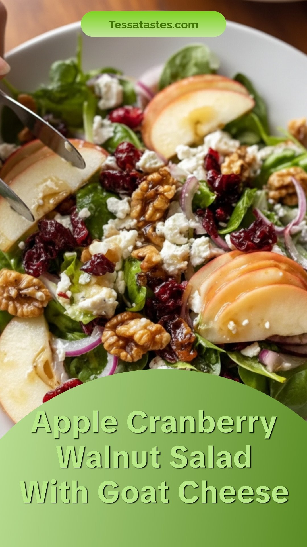 Apple Cranberry Walnut Salad With Goat Cheese