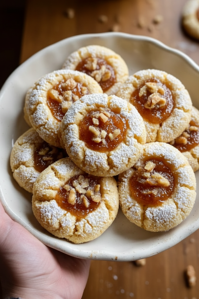apple pie thumbprint cookies