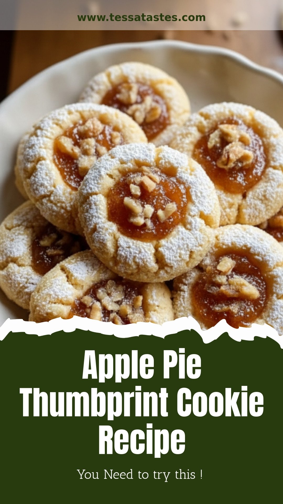 apple pie thumbprint cookies
