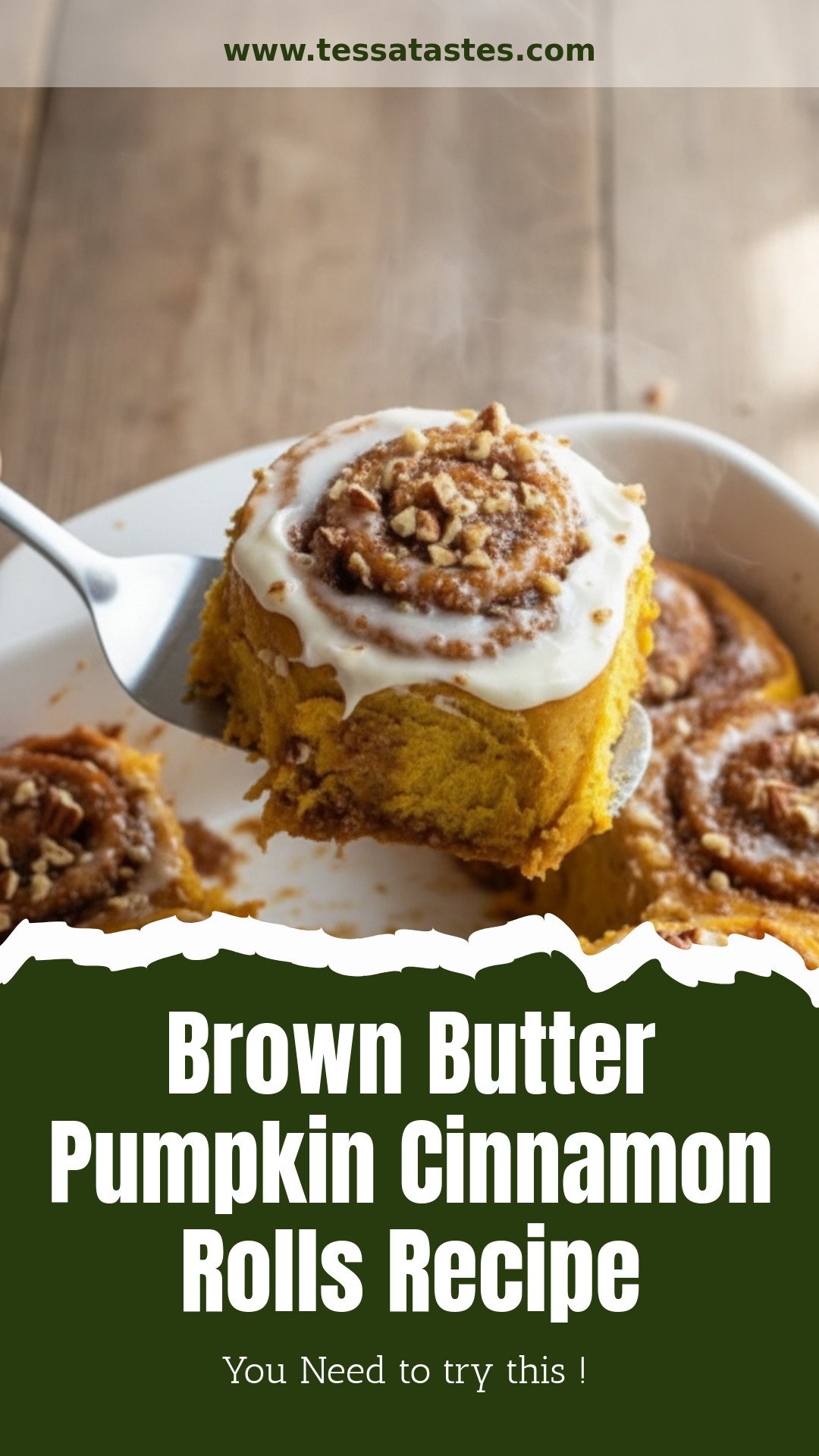 Brown Butter Pumpkin Cinnamon Rolls