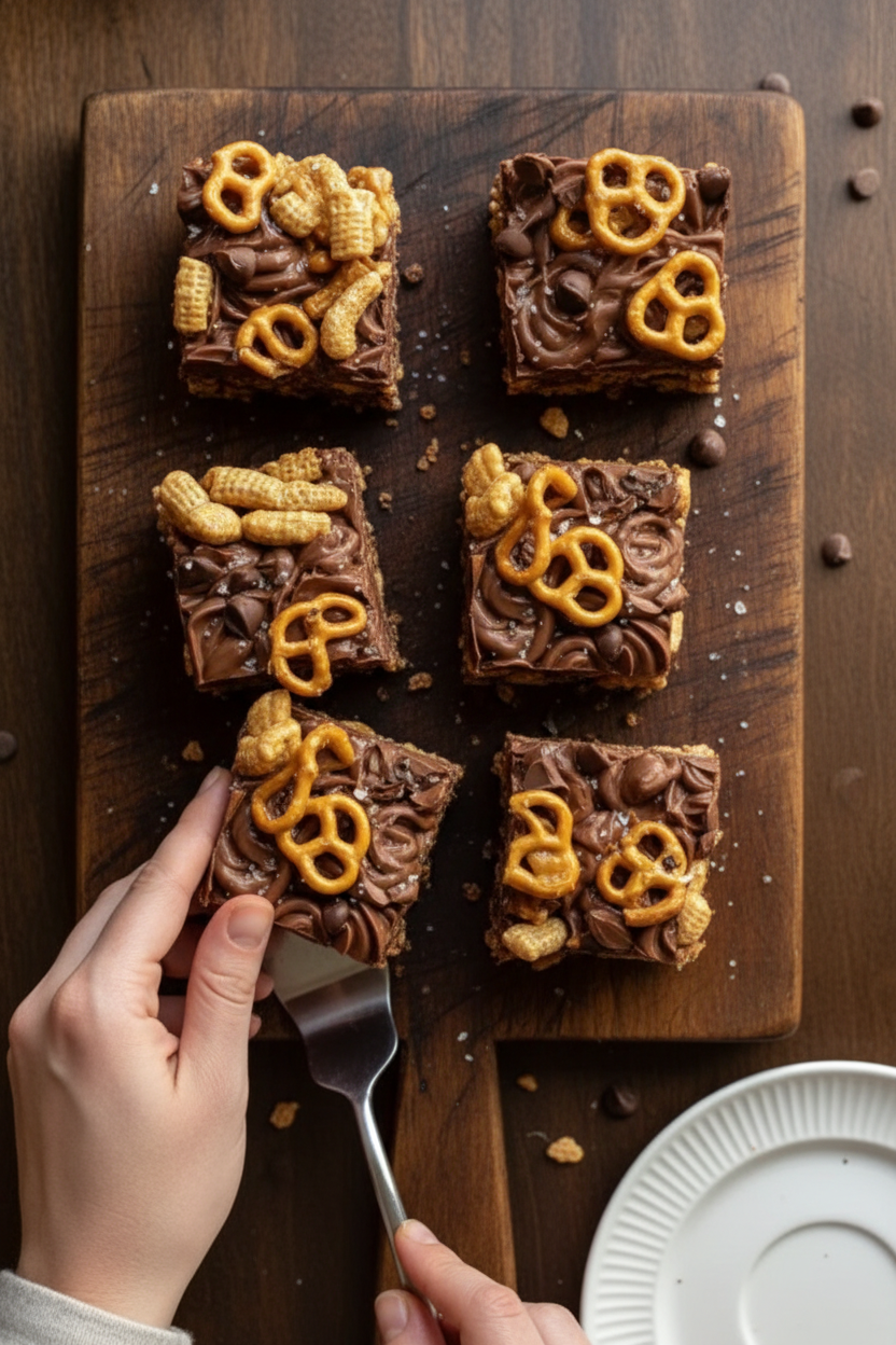 Decadent Chocolate Peanut Butter Chex Scotcheroos