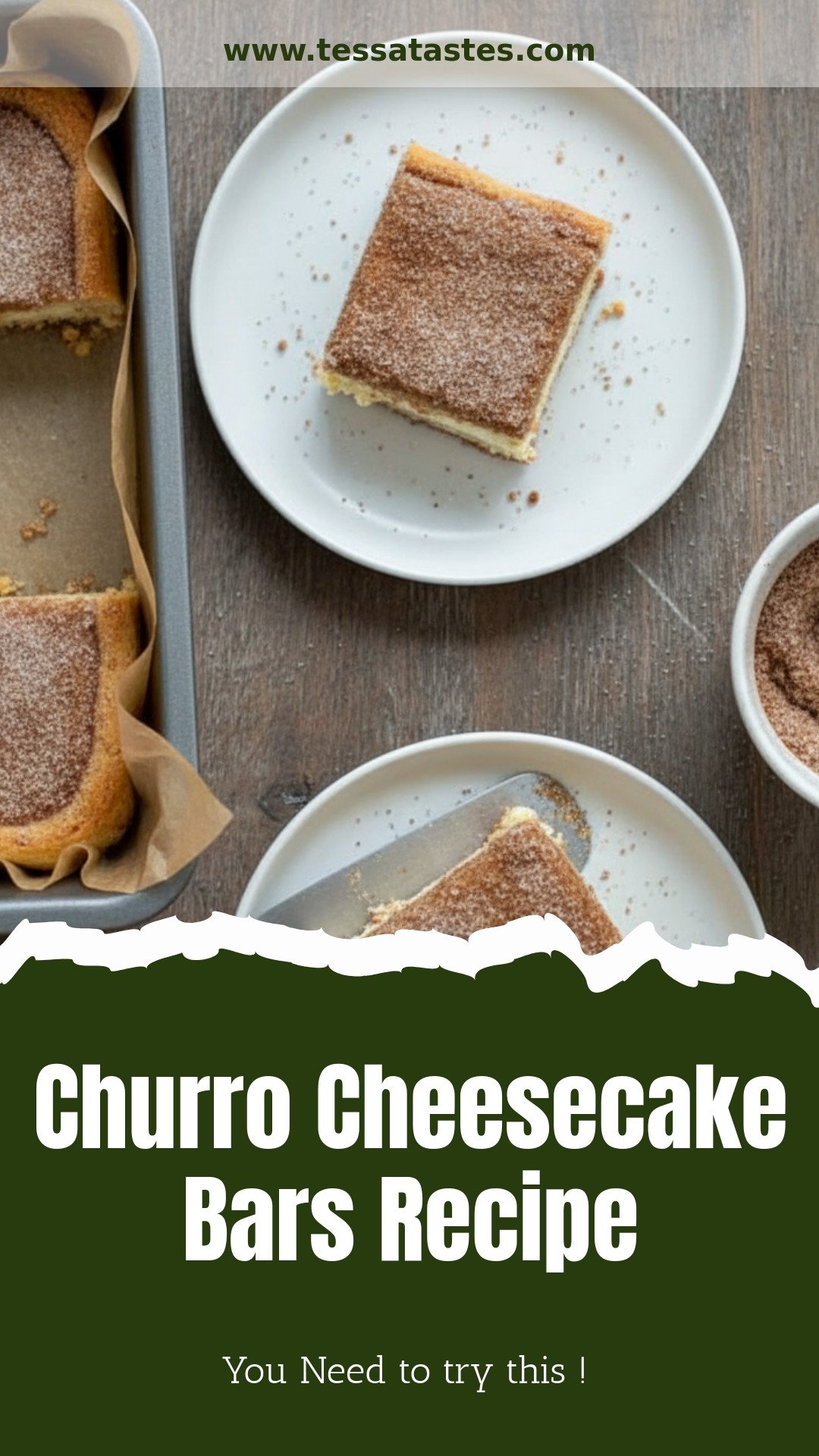 Churro Cheesecake Bars