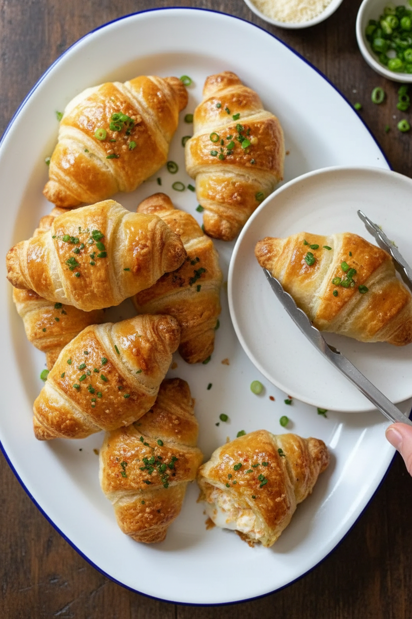Crab Cheese Stuffed Crescent Puffs