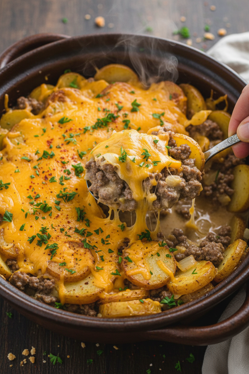 Creamy Crockpot Hamburger Potato Casserole for Cozy Nights