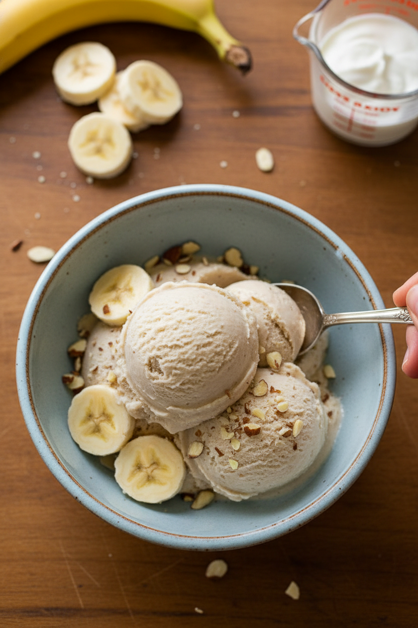2-Ingredient Banana Frozen Yogurt