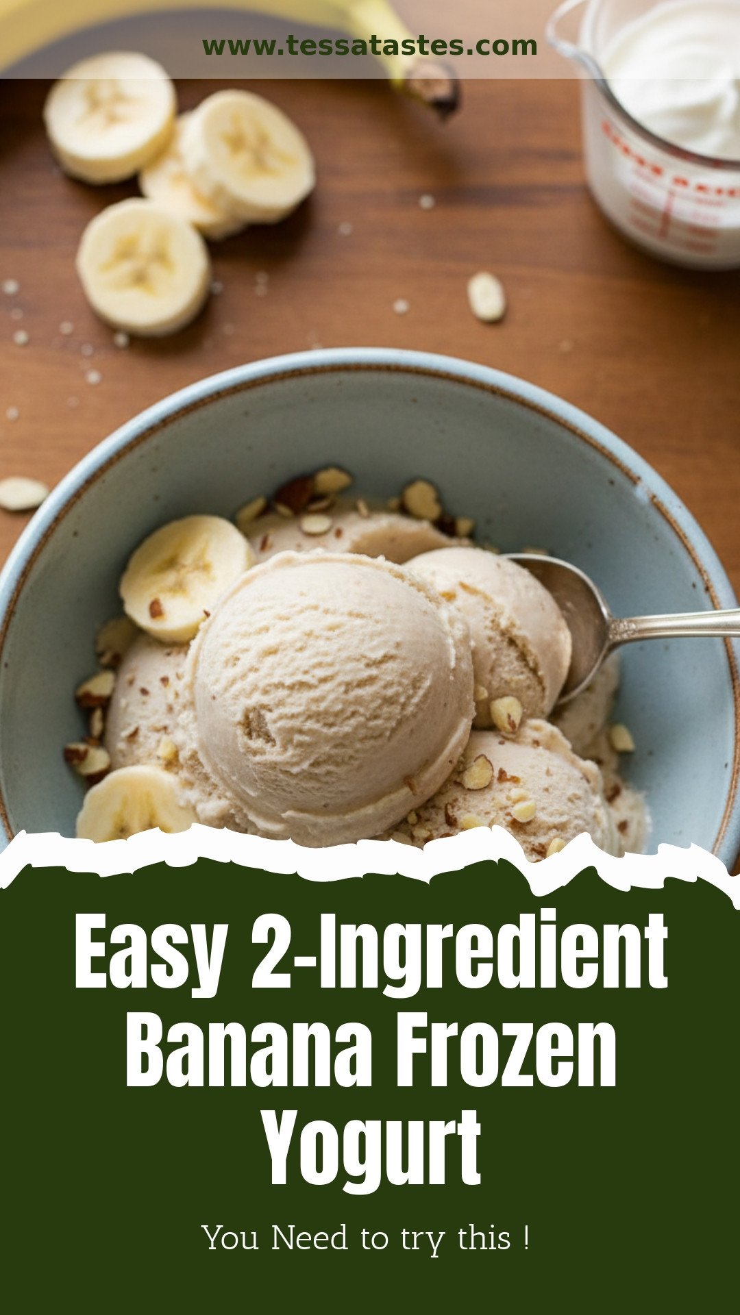 2-Ingredient Banana Frozen Yogurt