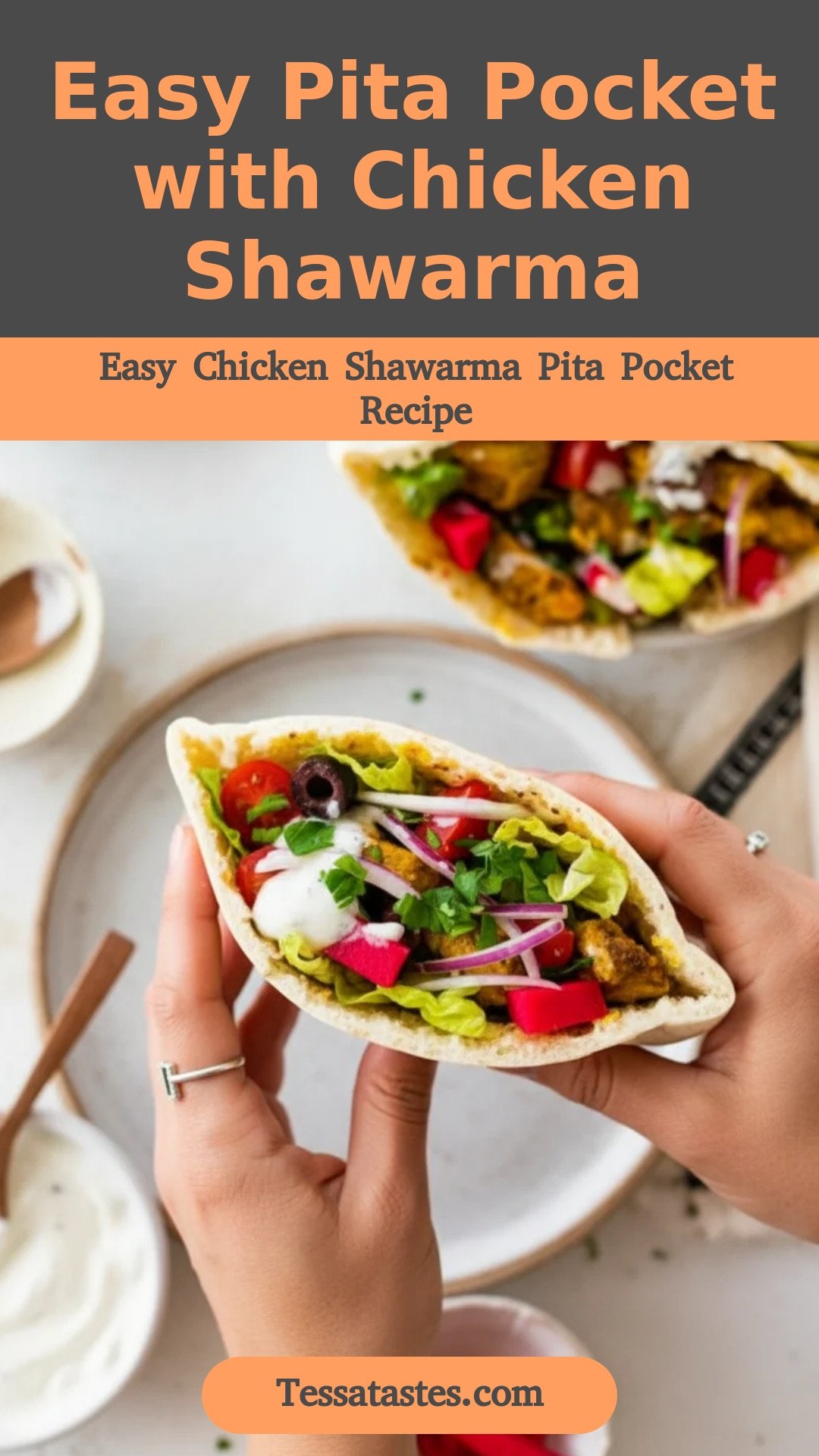 Easy Pita Pocket with Chicken Shawarma