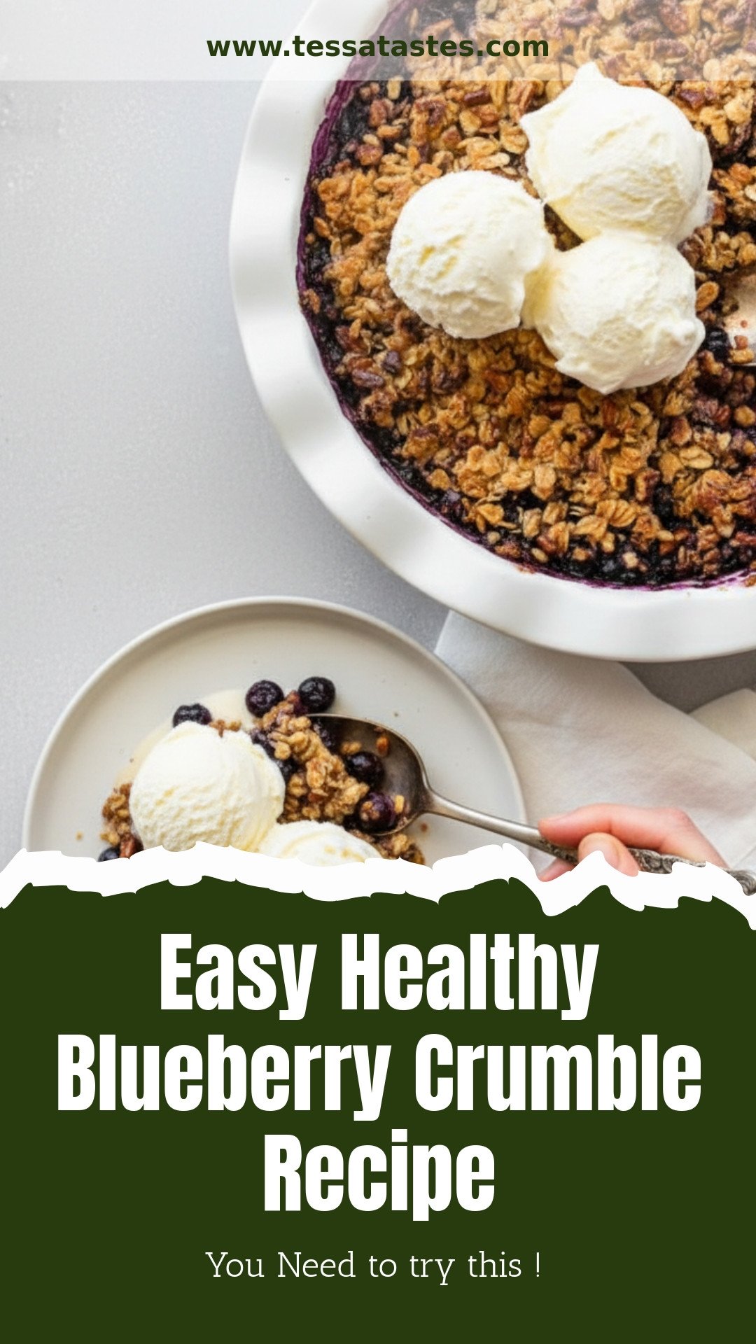 Healthy Blueberry Crumble