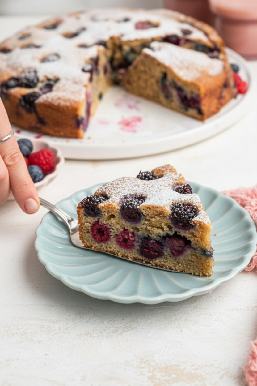 Easy Mixed Berry Cake