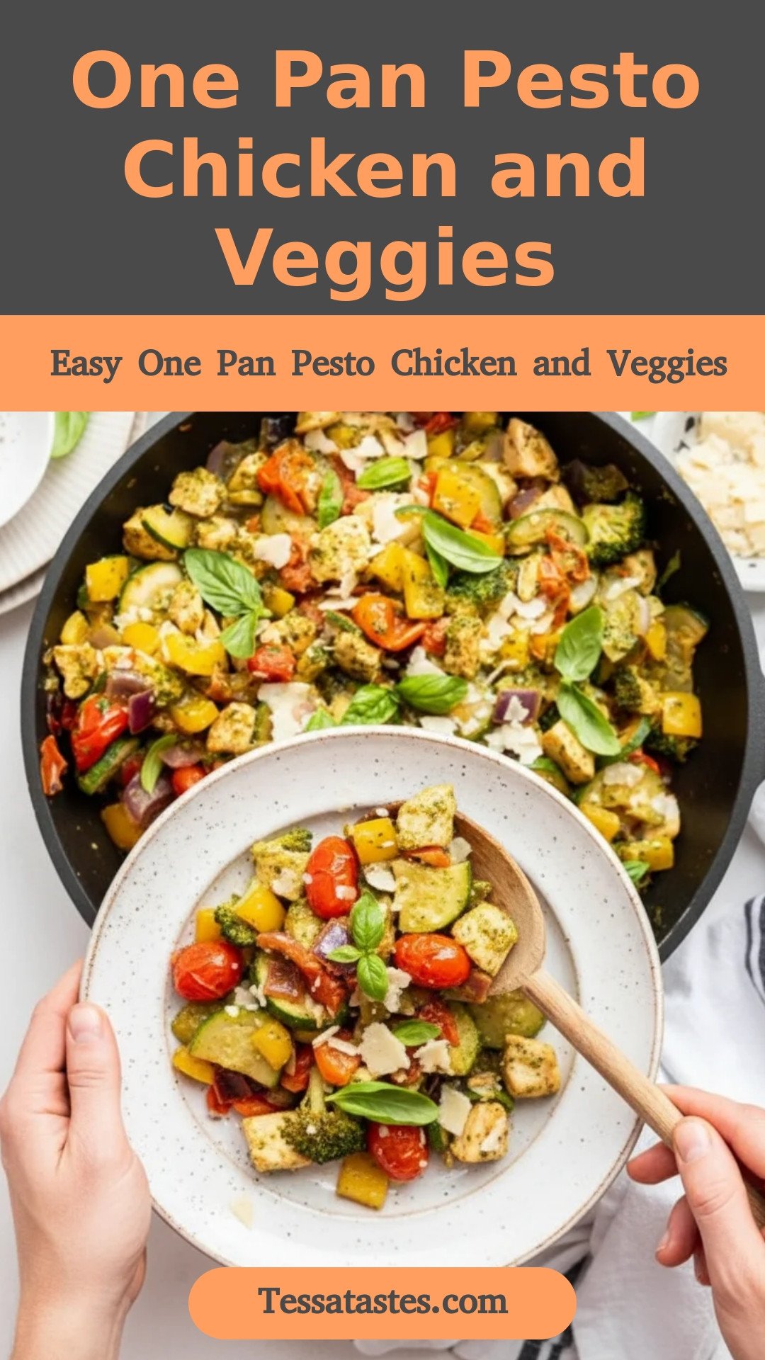 One Pan Pesto Chicken and Veggies