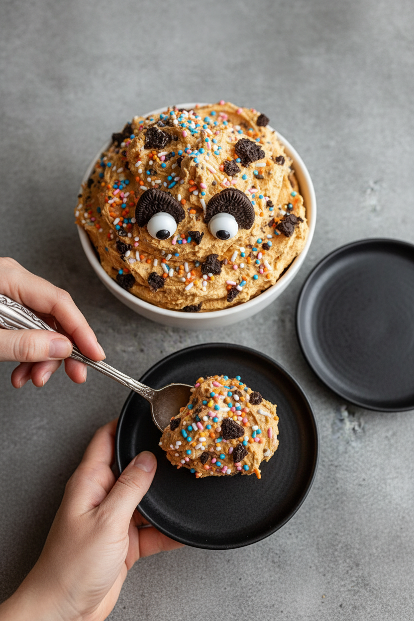 Fluffy Pumpkin Spice Monster Dip