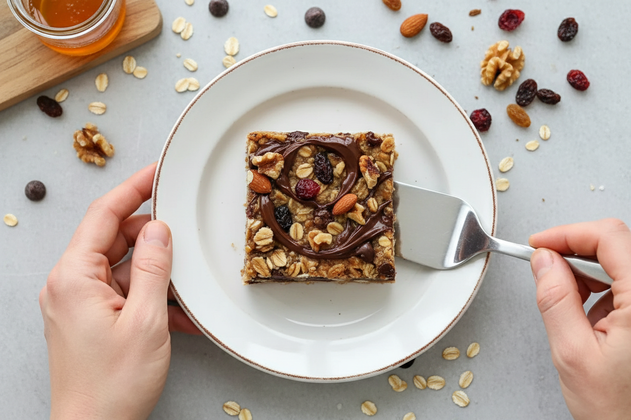 Healthy Chocolate Chip Oatmeal Bars Recipe