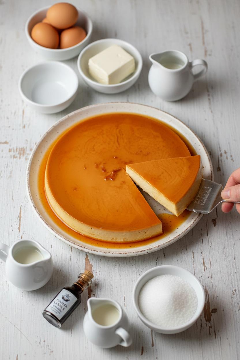 Homemade Cream Cheese Flan (Flan de Queso)