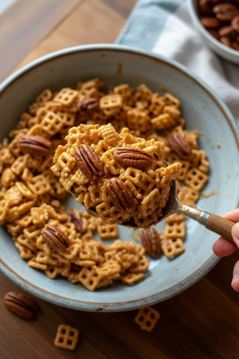 Praline Crunch Crispix Pecan