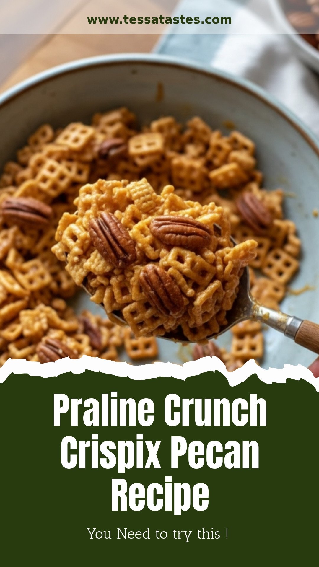 Praline Crunch Crispix Pecan