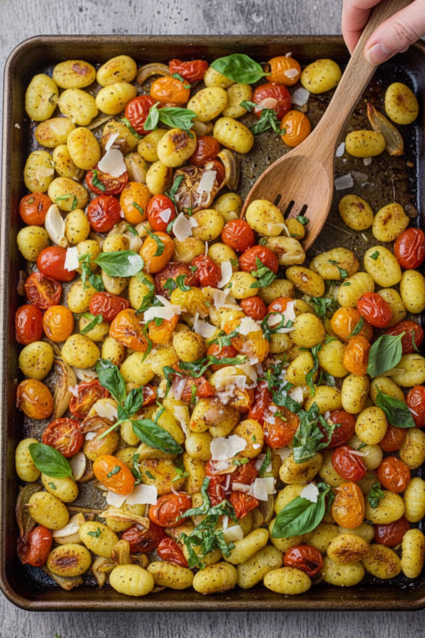 Sheet Pan Roasted Tomato Gnocchi