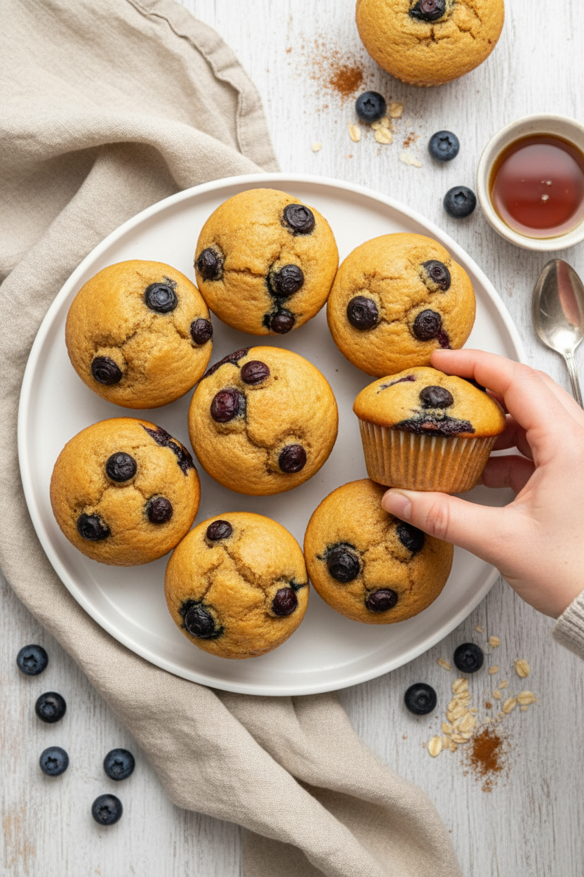 Blueberry Cottage Cheese Muffins