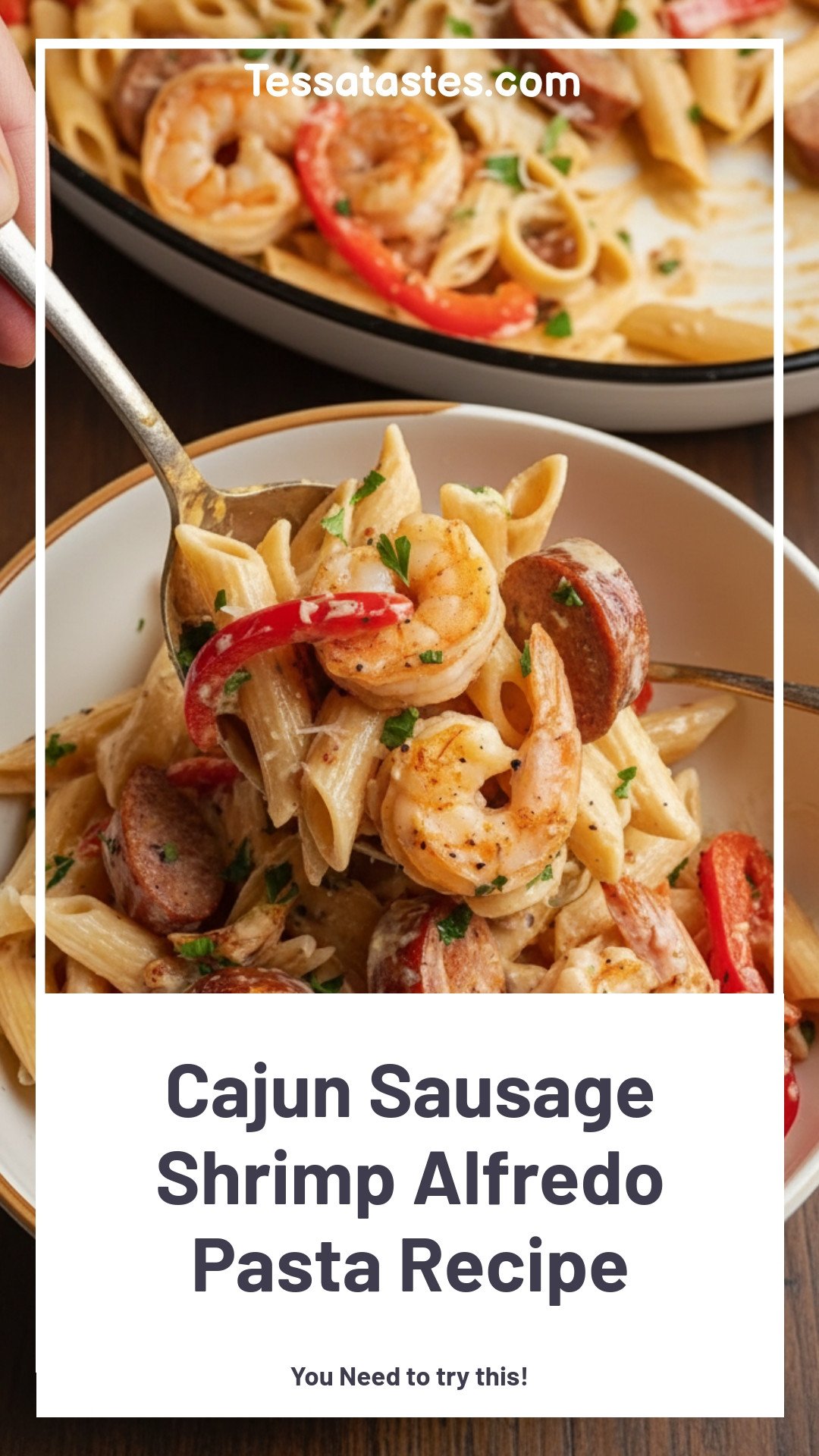 Cajun Sausage Shrimp Alfredo