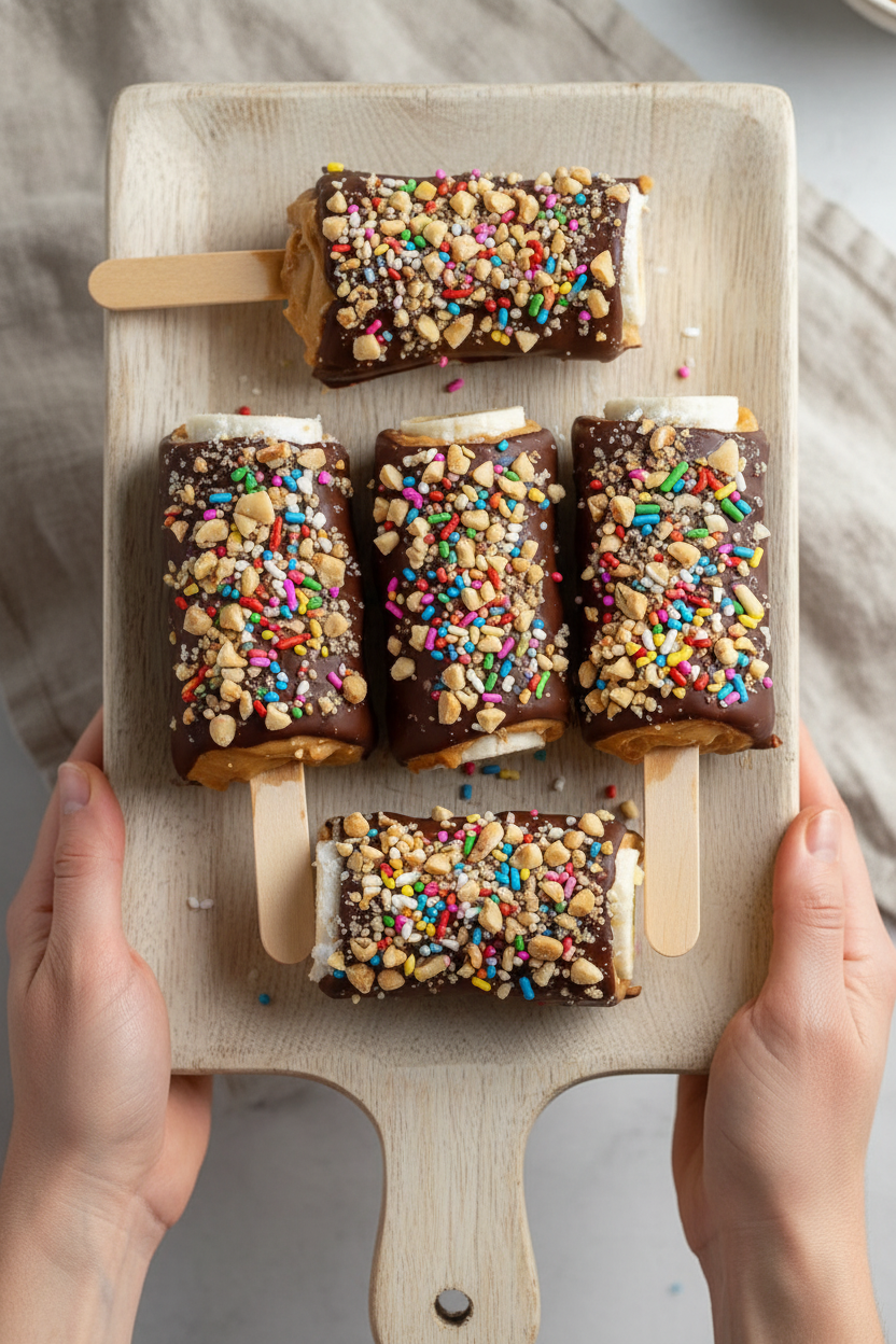 Chocolate Dipped Peanut Butter Banana